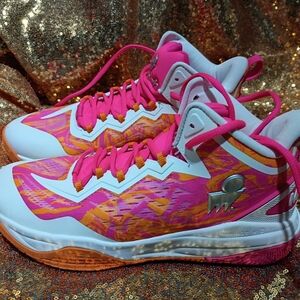 Vibrant Pink and Orange Women's Athletic Shoes